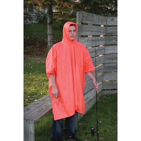 Boulder Creek Boulder Creek Orange Vinyl Rain Poncho 60120CM